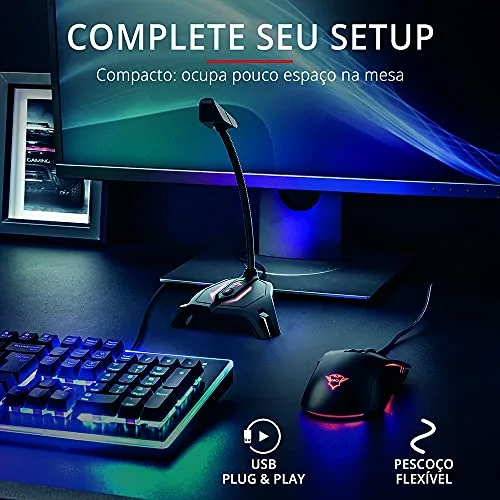 Trust GXT 215 Zabi Noir Microphone PC - vue 3
