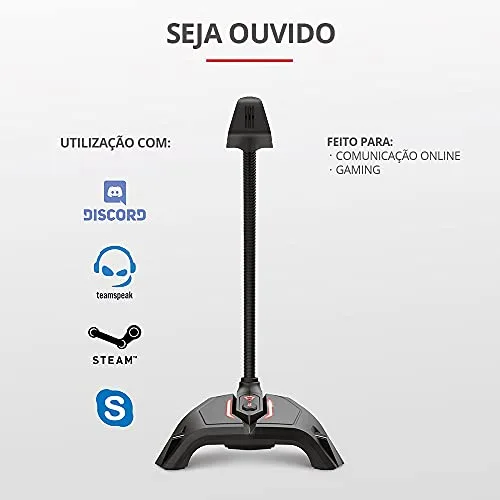 Trust GXT 215 Zabi Noir Microphone PC - vue 4