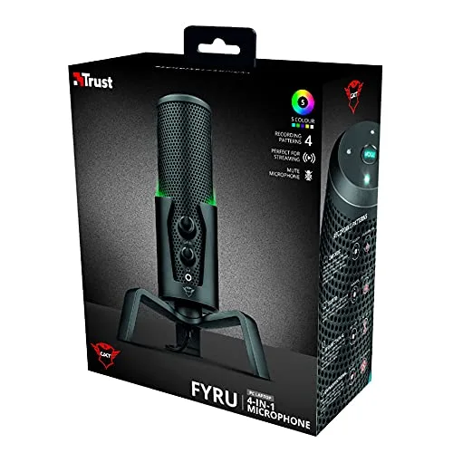 Trust GXT 258 Fyru Noir Microphone PC - vue 9