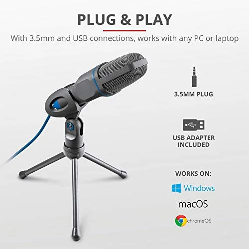 Trust Mico Noir - Microphone USB Gaming - vue 3