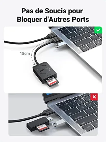 UGREEN Lecteur de carte SD/Micro SD USB 3.0 2-en-1 - vue 5