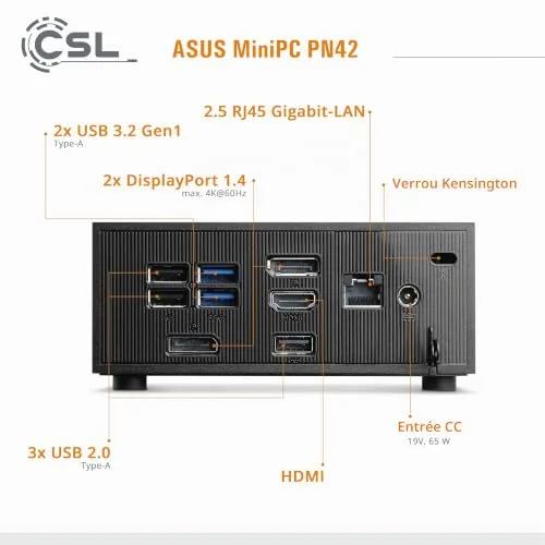 ASUS PN42 Intel N100 16GB 2TB - vue 3