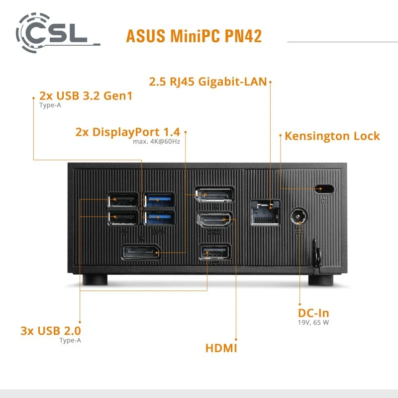 ASUS PN42 Intel N100 8Go 500Go - vue 4