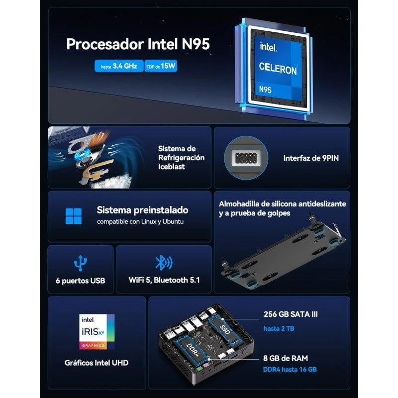 GEEKOM Air12 Lite N95 8GB 256GB - vue 2