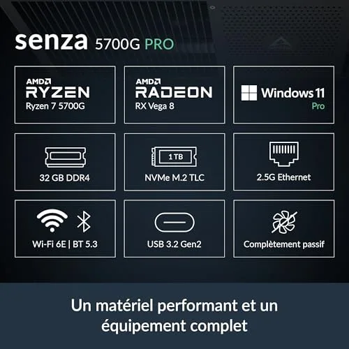 Mini PC Arctic Senza 5700G Pro - vue 2