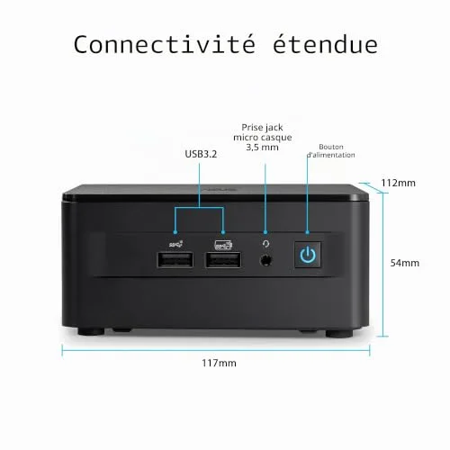 Mini PC ASUS NUC 13 Pro Slim i7-1360P 16GB 512GB - vue 2