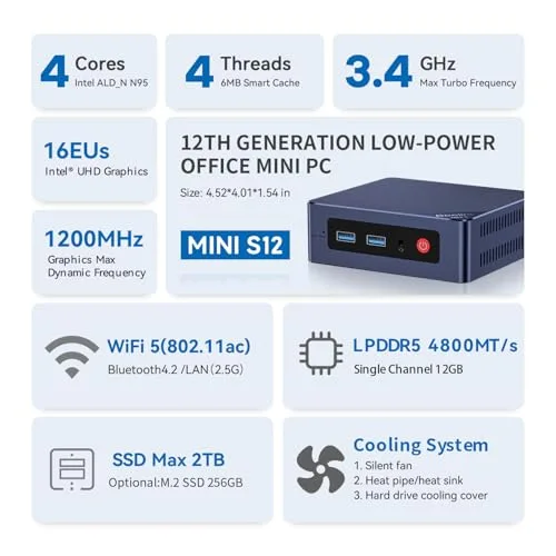 Beelink MINI S12 Intel N95 16 Go 500 Go SSD - vue 7