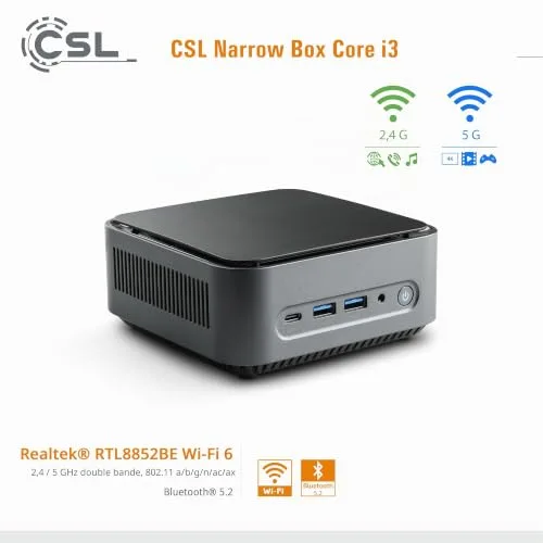 Mini PC CSL Narrow Box i3-N305 32GB 1TB - vue 7