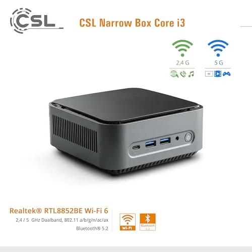 Mini PC CSL Narrow Box i3-N305 32GB 4TB - vue 7