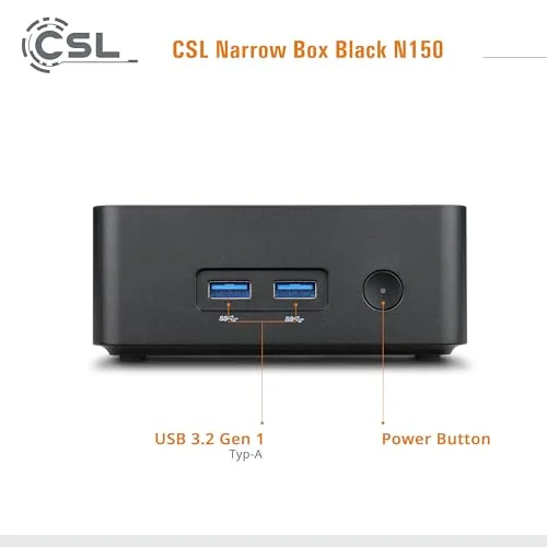 Mini PC CSL Narrow Box Intel N150 8GB 4TB - vue 3