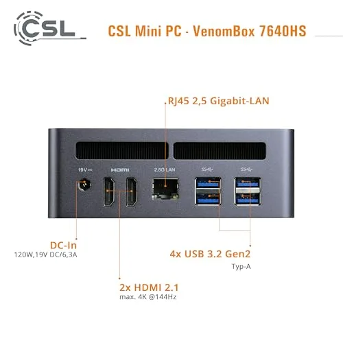 CSL VenomBox 7640HS 96 Go RAM 500 Go SSD - vue 4