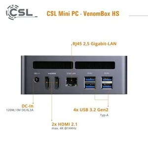 Mini PC CSL VenomBox 8845HS 32GB 1TB - vue 3