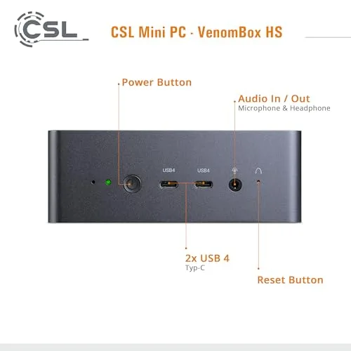 Mini PC CSL VenomBox 8845HS 32GB 500GB - vue 3