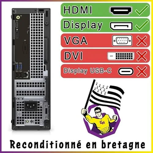 Dell OptiPlex 3050 Micro i5-6500 8 Go SSD 250 Go - vue 6