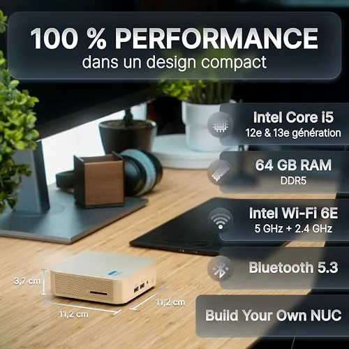 Mini PC FutureNUC Lux NUC 12i5HL i5-12450H 16GB 512GB - vue 2