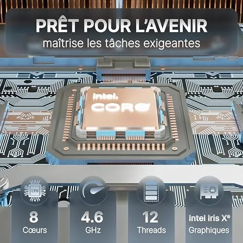 Mini PC FutureNUC Lux NUC 12i5HL i5-12450H 16GB 512GB - vue 4