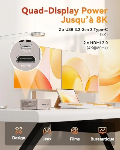 GEEKOM A5 2025 Edition Ryzen 5 7430U 16 Go 512 Go - vue 9
