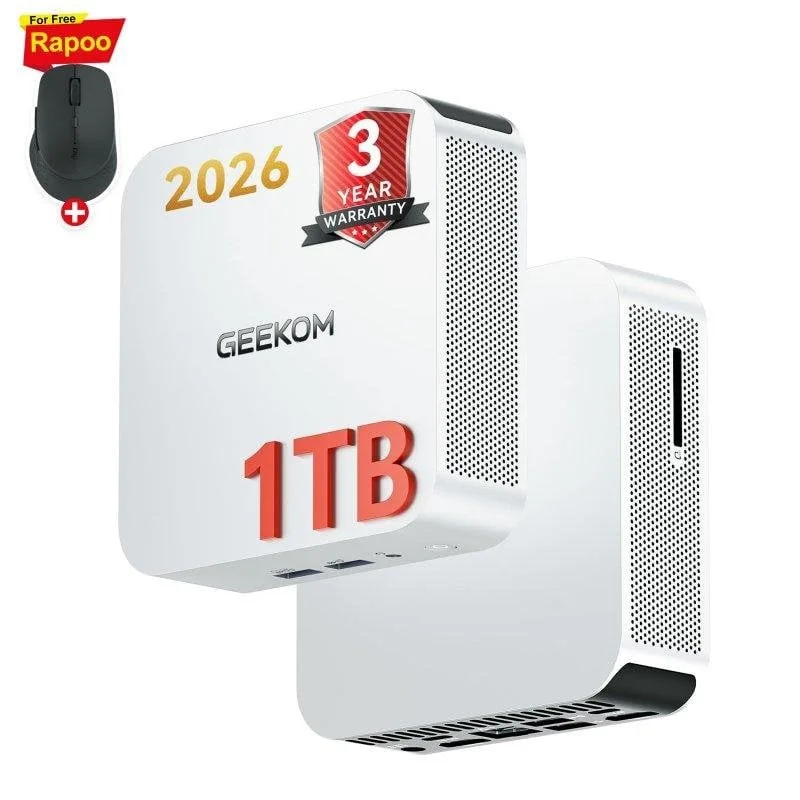 Mini-PC Mini PC GEEKOM A5 Pro Ryzen 5 7530U 16GB 1TB
