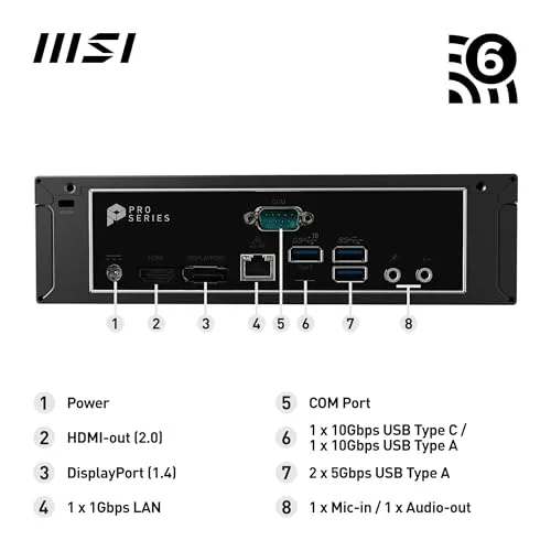 Mini PC MSI Pro DP21 13M-1070EU i3-13100 8GB 256GB - vue 8