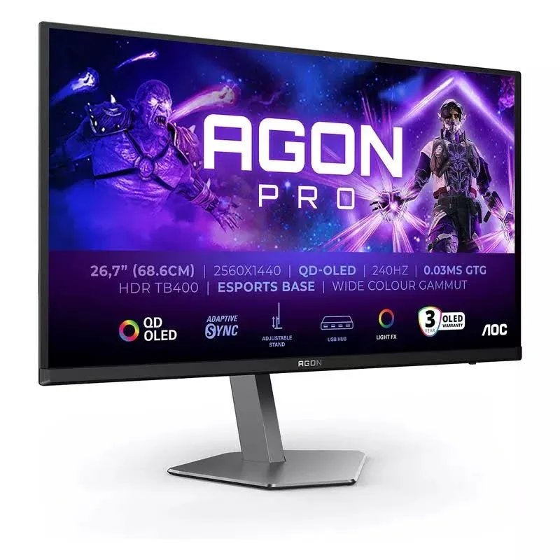 AOC Agon Pro AG276QZD2 26,7 pouces OLED - vue 1