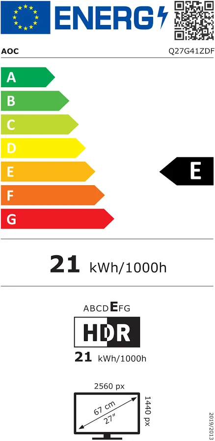 AOC Q27G41ZDF 26.5 pouces - vue 3