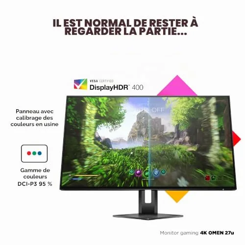 HP OMEN 27u 27" 4K 144 Hz IPS - vue 3