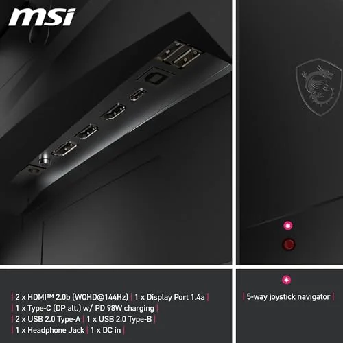MSI MPG 275CQRXF 27" WQHD 240 Hz incurvé - vue 6