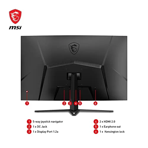 MSI G32C4X 31,5" incurvé FHD 250 Hz VA - vue 6