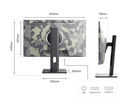 JAPANNEXT JN-IPS238FHD200F-HSP-Camo 23,8" IPS 200 Hz - vue 3