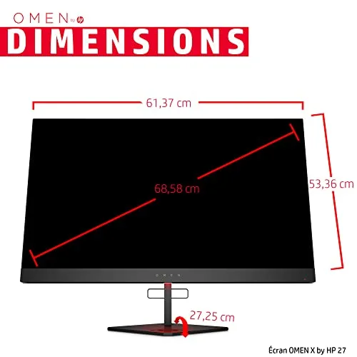 HP OMEN X 27 27" QHD 240 Hz TN - vue 4