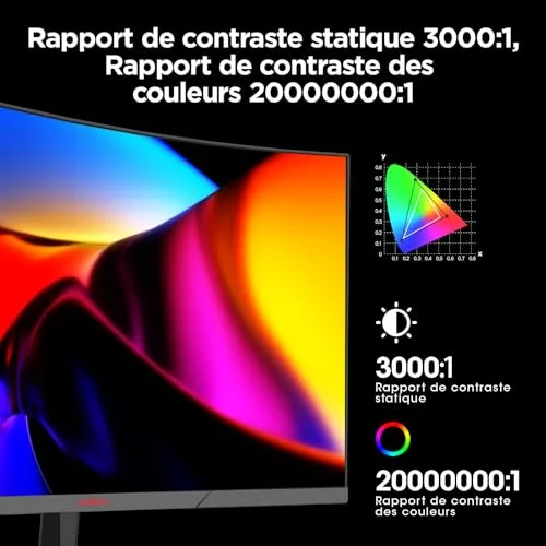KOORUI 24E6CA 23,6" FHD 165 Hz VA incurvé - vue 6