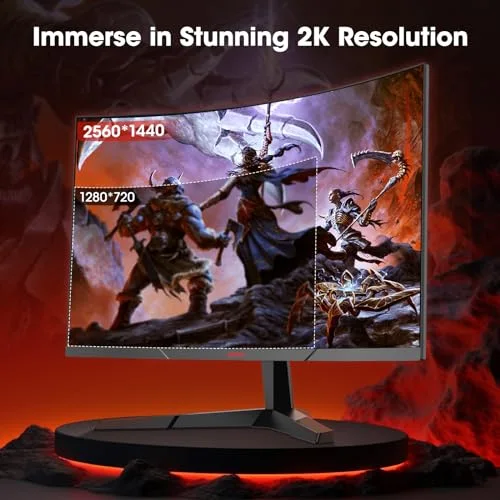 KOORUI 27E6QC 27" QHD 144Hz incurvé - vue 4