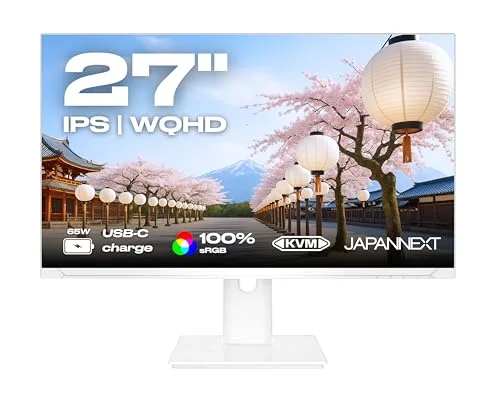 JAPANNEXT JN-i27QR-C65W-HSP-W 27" IPS WQHD Blanc