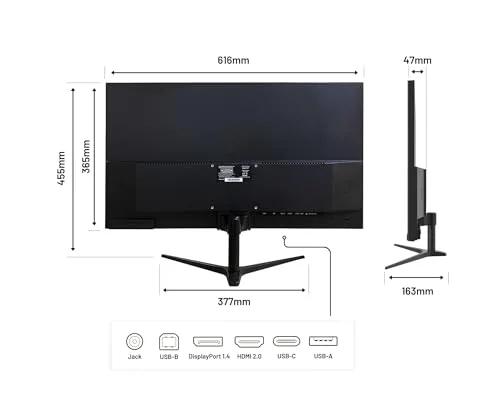 JAPANNEXT JN-IPS27WQHDR-C65W 27" WQHD IPS 75 Hz - vue 3