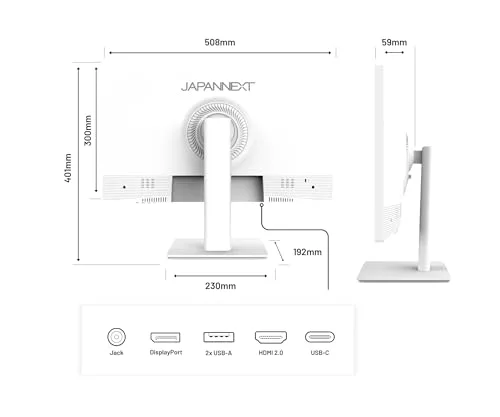 JAPANNEXT JN-IPS2152FHDR-T 21,5" IPS tactile blanc - vue 3
