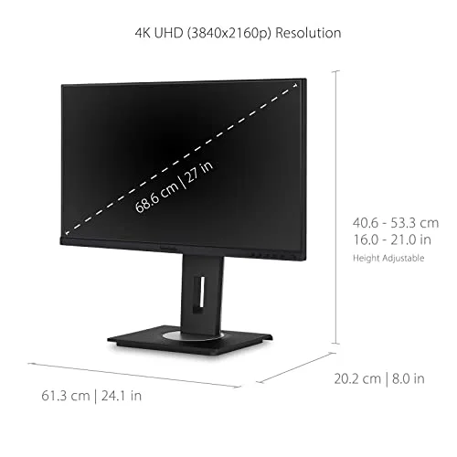 ViewSonic VG2756-4K 27" 4K IPS - vue 5