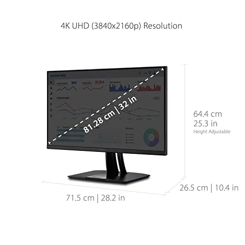 ViewSonic VP3256-4K 32" 4K UHD IPS - vue 6