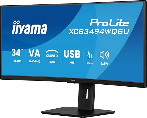 iiyama ProLite XCB3494WQSU-B1 34 pouces - vue 2