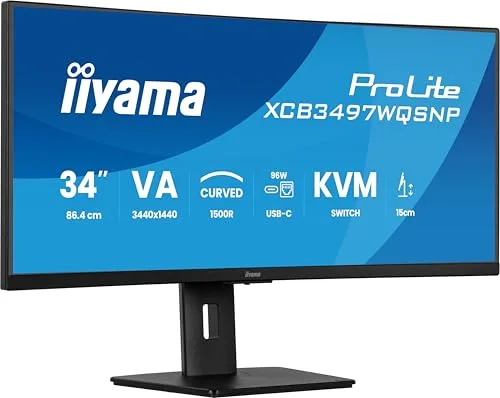 iiyama ProLite XCB3497WQSNP-B1 34 pouces - vue 2