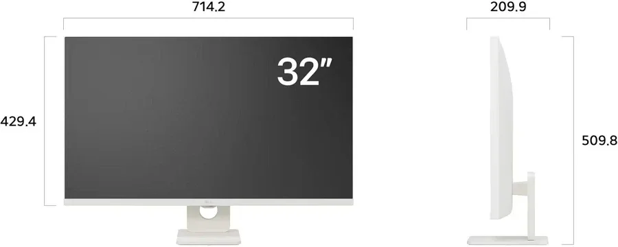 LG Smart Monitor 32U721SA-W 32 pouces 4K - vue 5