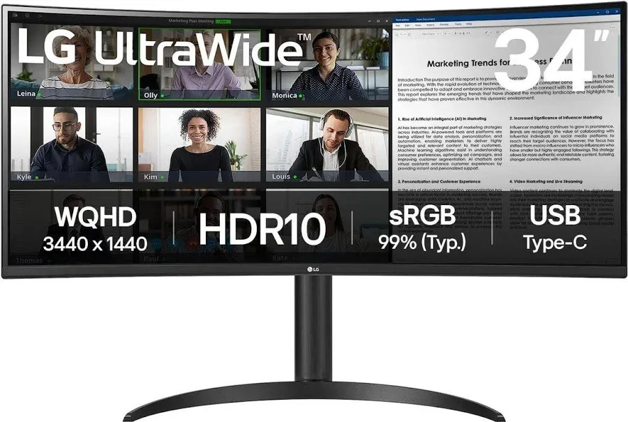 LG UltraWide 34WR50QK-B 34 pouces - vue 4