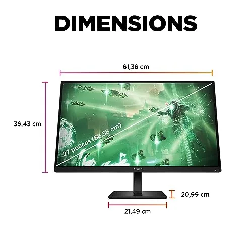 HP OMEN 27q 27" QHD 165 Hz IPS - vue 3