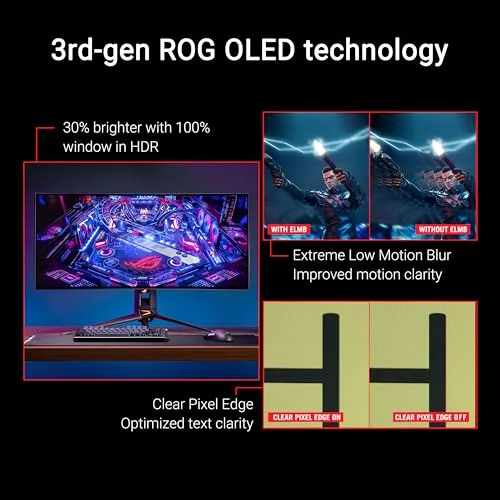 ASUS ROG Swift OLED PG39WCDM 39" 240 Hz - vue 3
