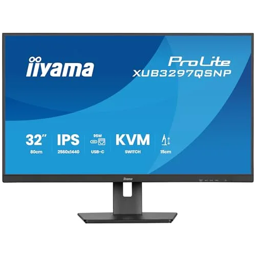 iiyama ProLite XUB3297QSNP-B1 32" QHD IPS USB-C - vue 2