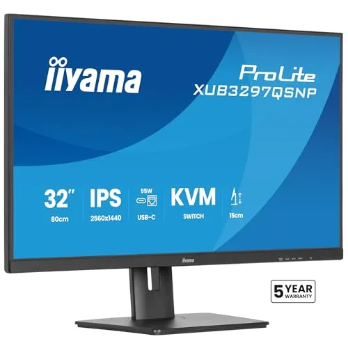 iiyama ProLite XUB3297QSNP-B1 32" QHD IPS USB-C - vue 7
