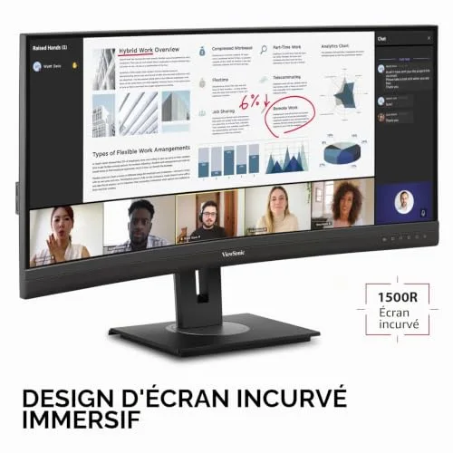 ViewSonic VG3456C 34" UWQHD 100 Hz USB-C - vue 3