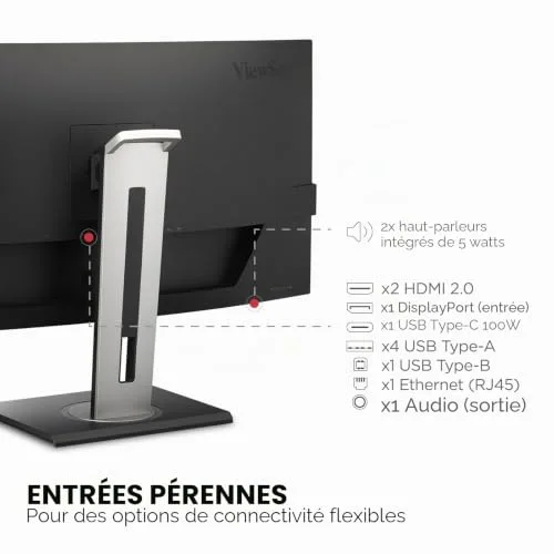 ViewSonic VG3456C 34" UWQHD 100 Hz USB-C - vue 7