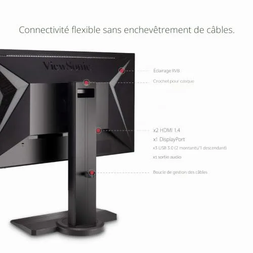 ViewSonic Elite XG240R 24" 144 Hz FreeSync - vue 6