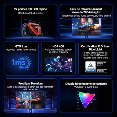 Xiaomi G27Qi 2026 27" Fast IPS 200 Hz QHD - vue 2