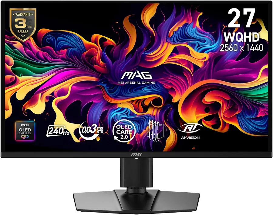 MSI MAG 274QP QD-OLED 26,5 pouces - vue 1